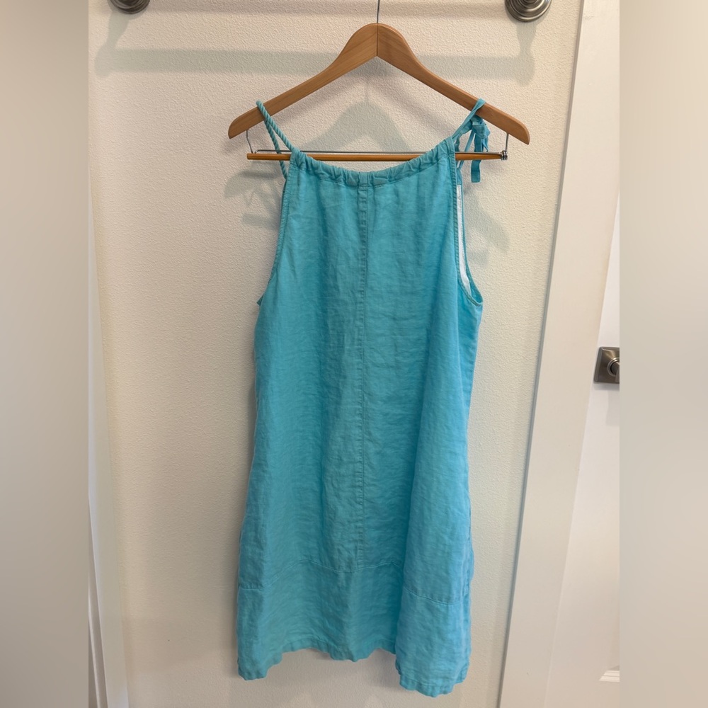 Tommy Bahama Linen Sundress - Bright Blue, Lined, Large - Picture 4 of 8